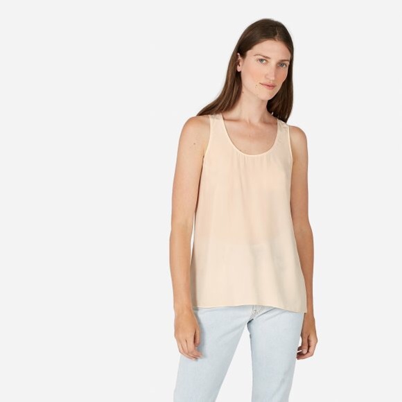 SOLD - Everlane Blush Silk Tank - Picture 2 of 4